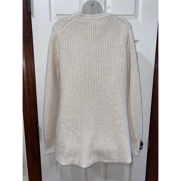 New Athleta Sierra Crew Neck Sweater Pullover Swing Coconut Cream Ivory Ribbed K - Picture 8 of 8
